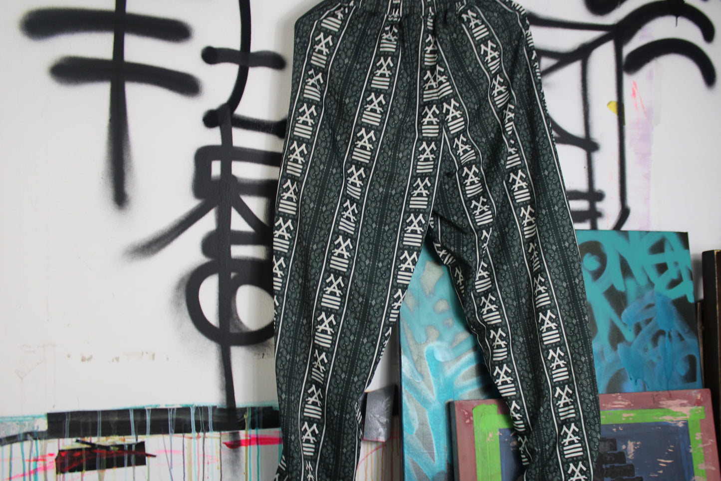 Mae Mae X Sehent Bandanna Track Pants Black