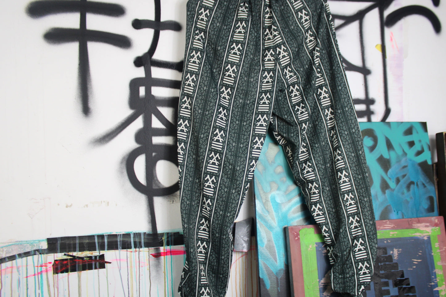 Mae Mae X Sehent Bandanna Track Pants Black