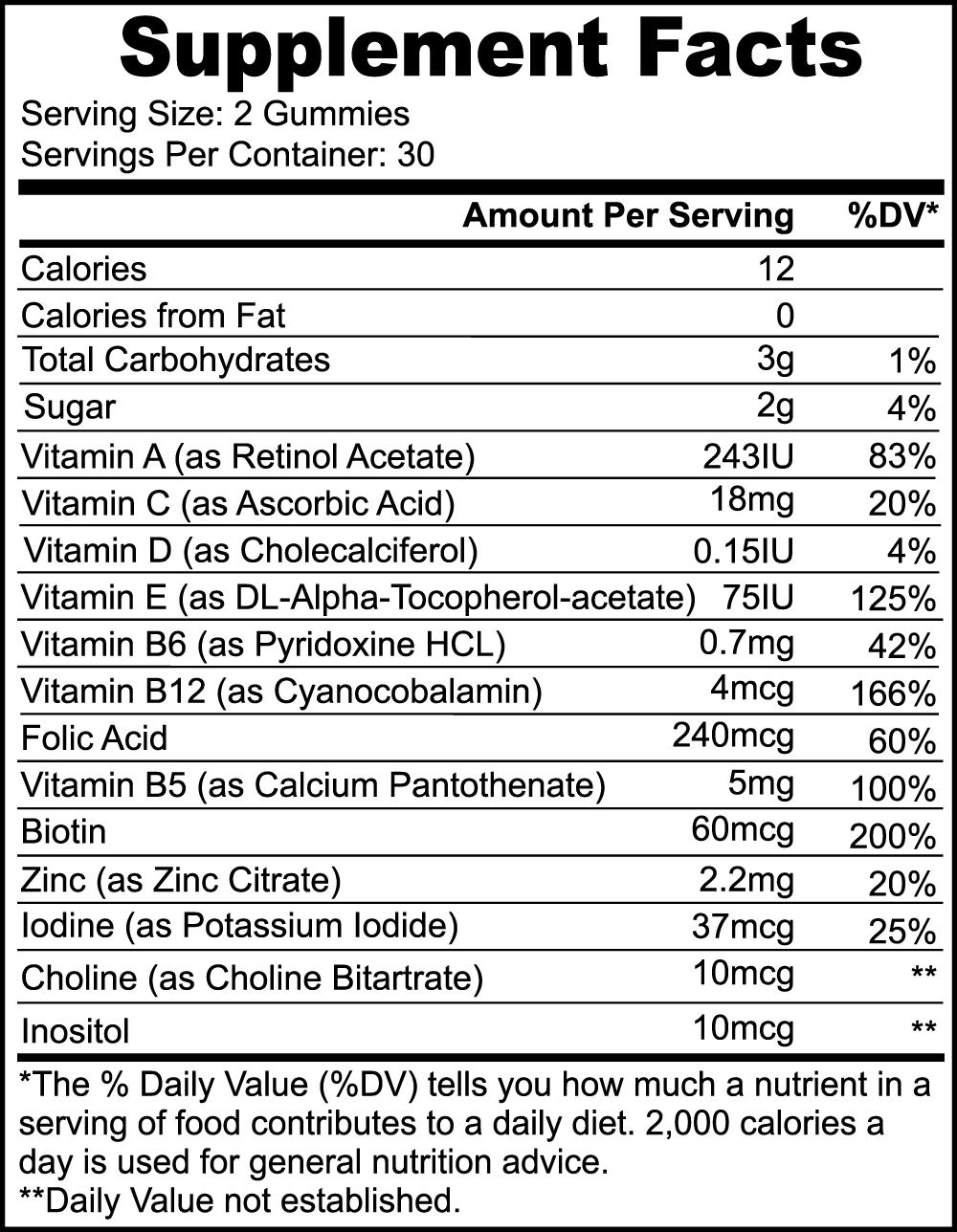 Mae Day Multivitamin Bear Gummies (Adult)